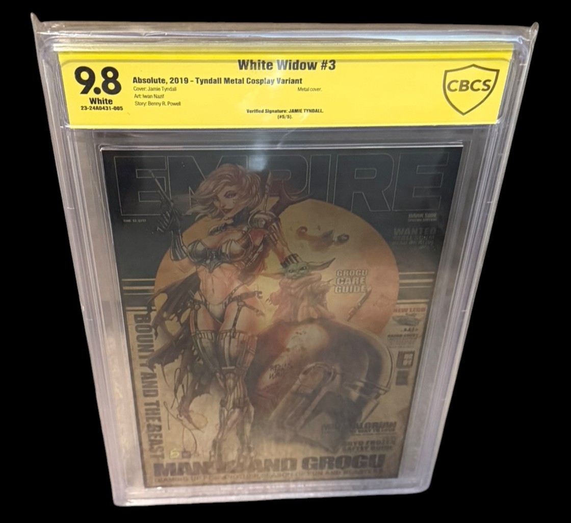 White Widow #3 Tynall Metal Mandalorian Cosplay Variant CBCS 9.8 NM/M Absolute