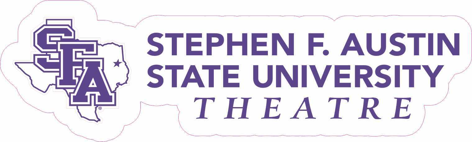 StickerTalk Officially Licensed SFA Theatre Sticker, 5 inches x 1.5 inches