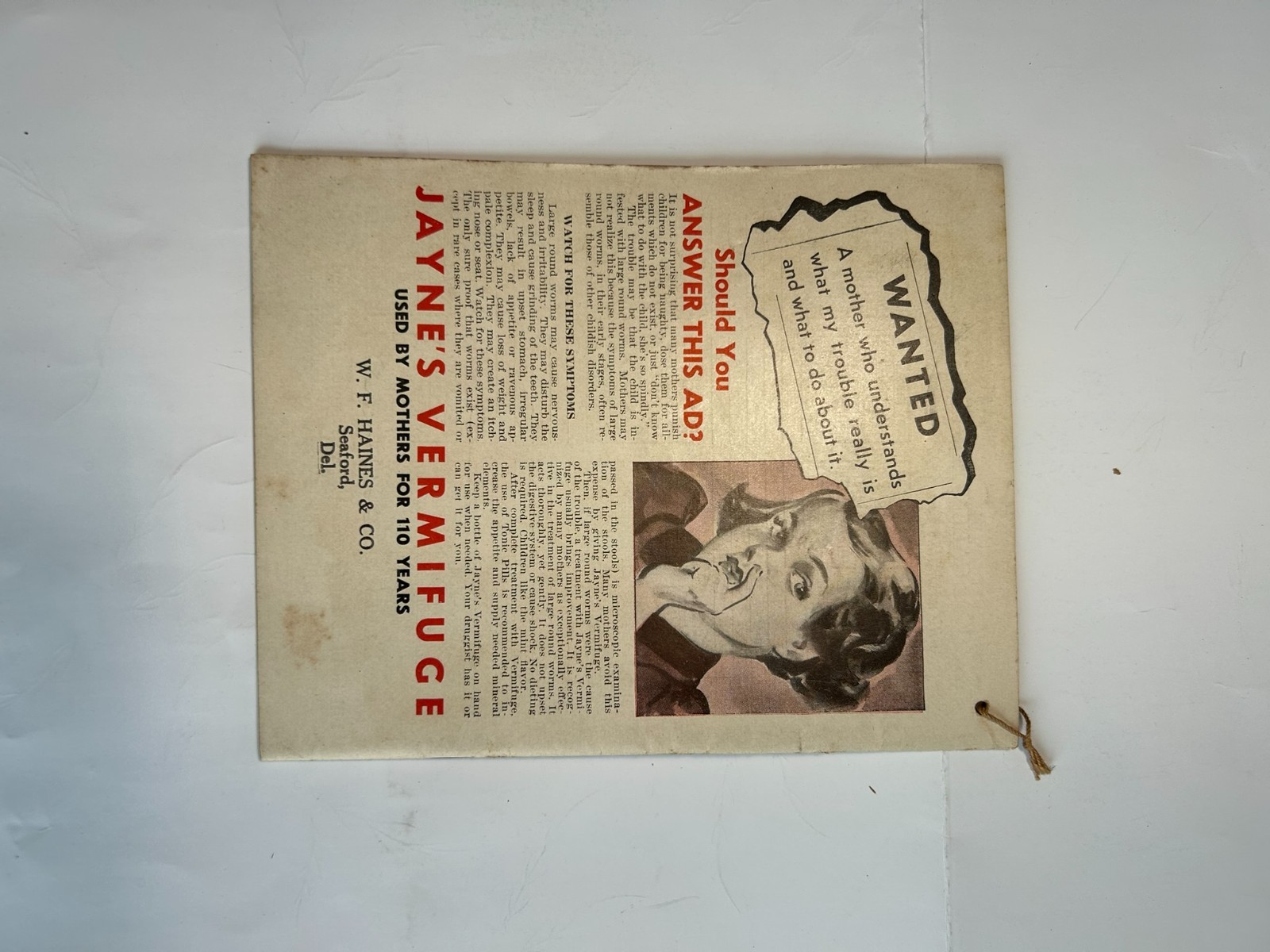 1940 Jayne’s Almanac and Medical Guide booklet- Set of 2