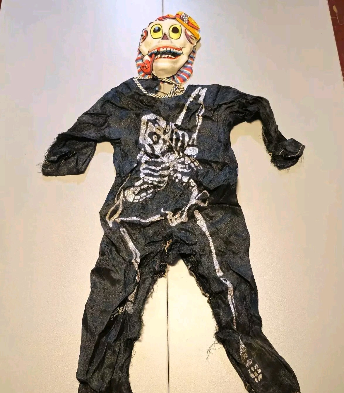 Vintage Halco Masquerade Skeleton Halloween Costume Mask Youth Size