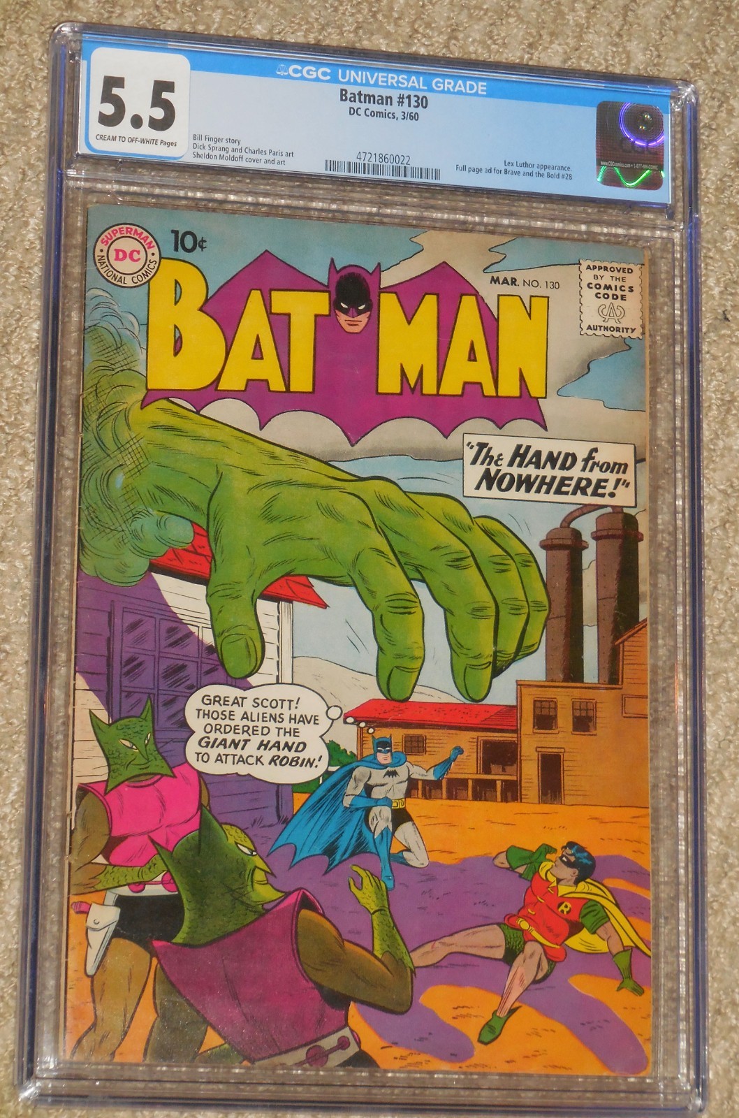 1960 DC Batman #130 CGC 5.5 Fine-