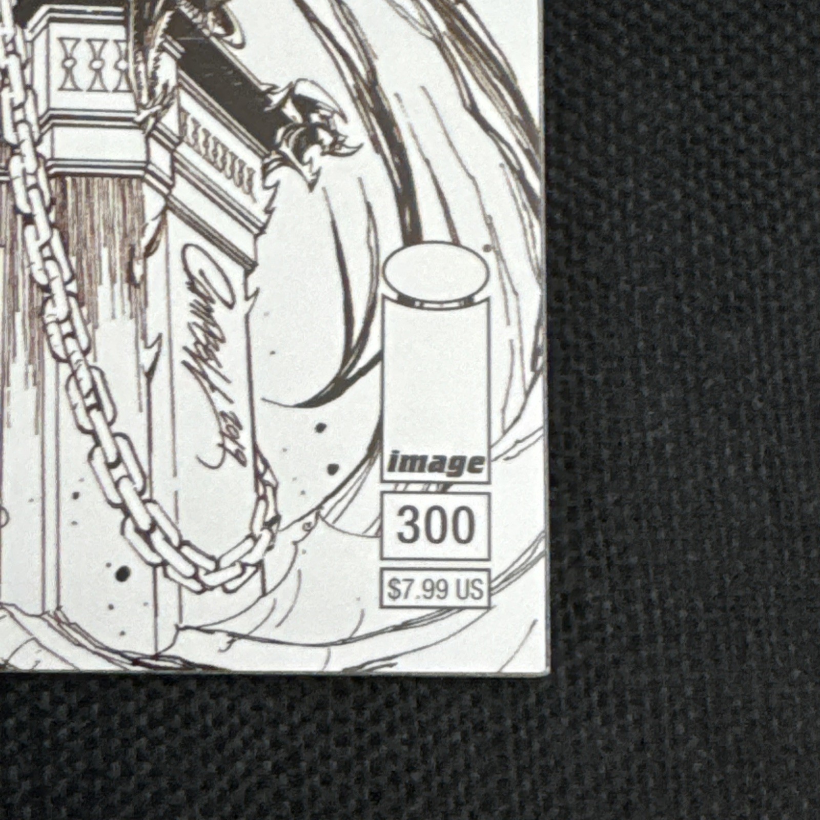 SPAWN #300 J. SCOTT CAMPBELL B&W SKETCH VARIANT