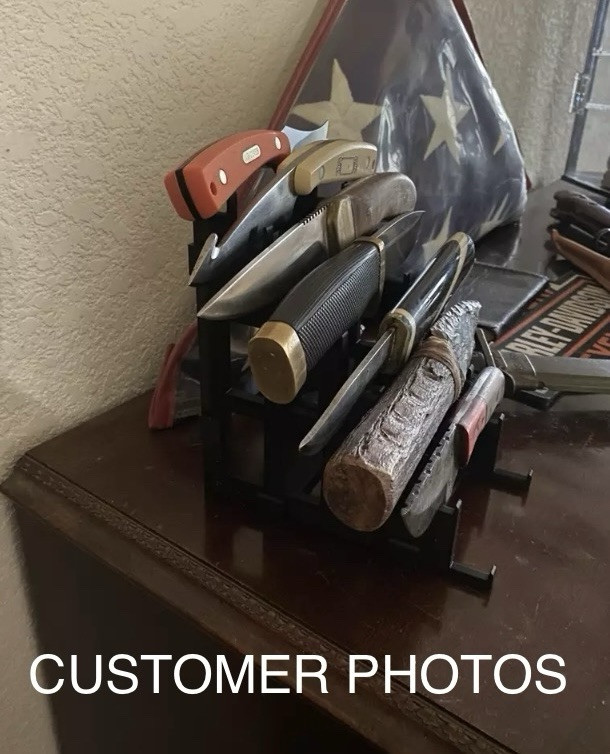 Knife Display Rack – Knife Stand For 8 Small to Medium Knives – High Quality