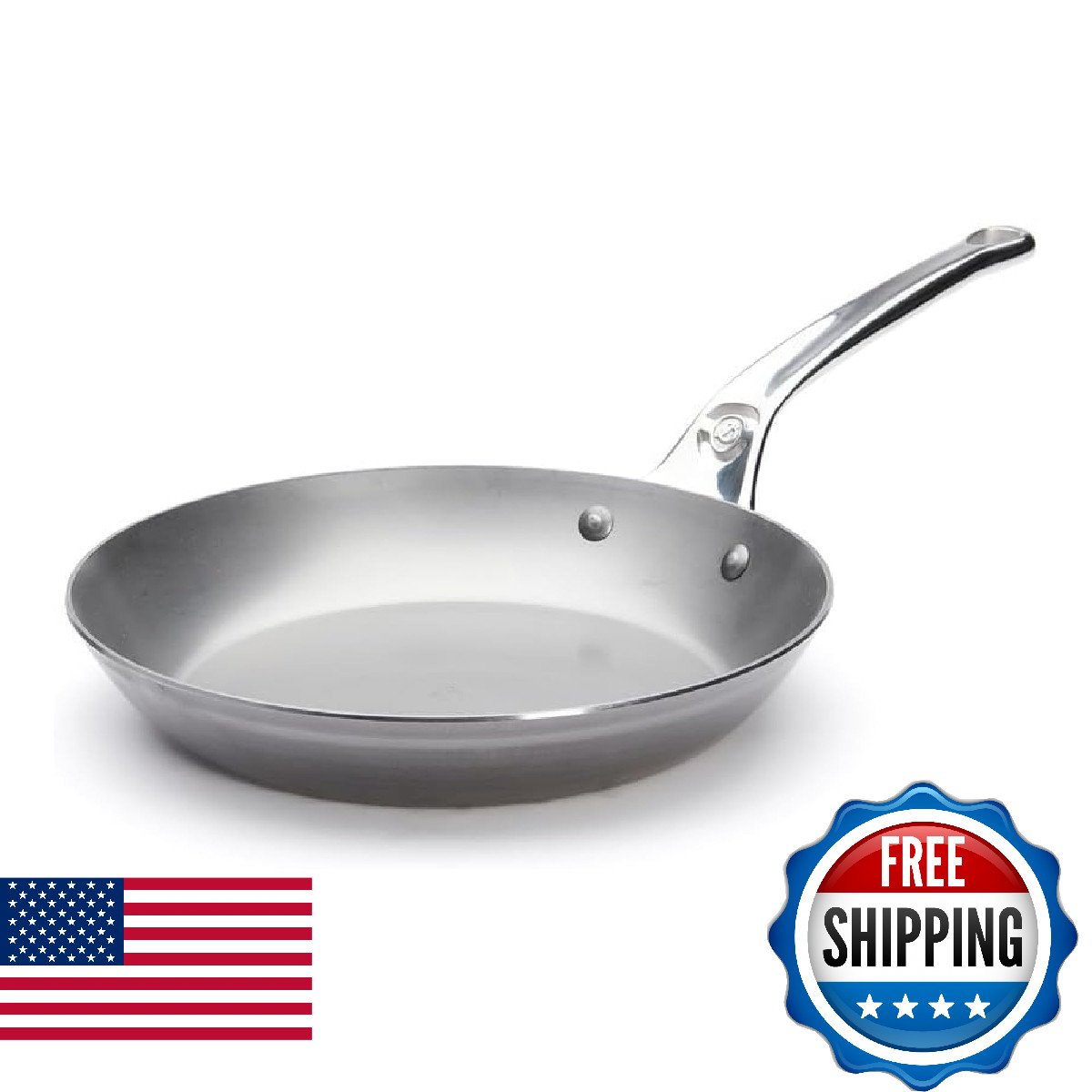 De Buyer Mineral B Pro Carbon Steel Fry Pan – 9.5 Diameter 6.9 – For