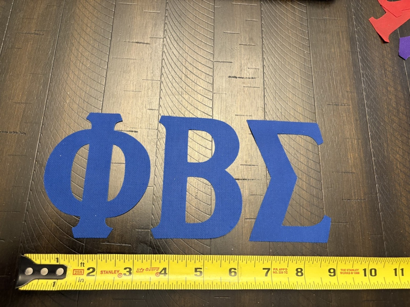Phi Beta Sigma 4″ Greek Twill Sew On Letters Royal Adhesive Backing