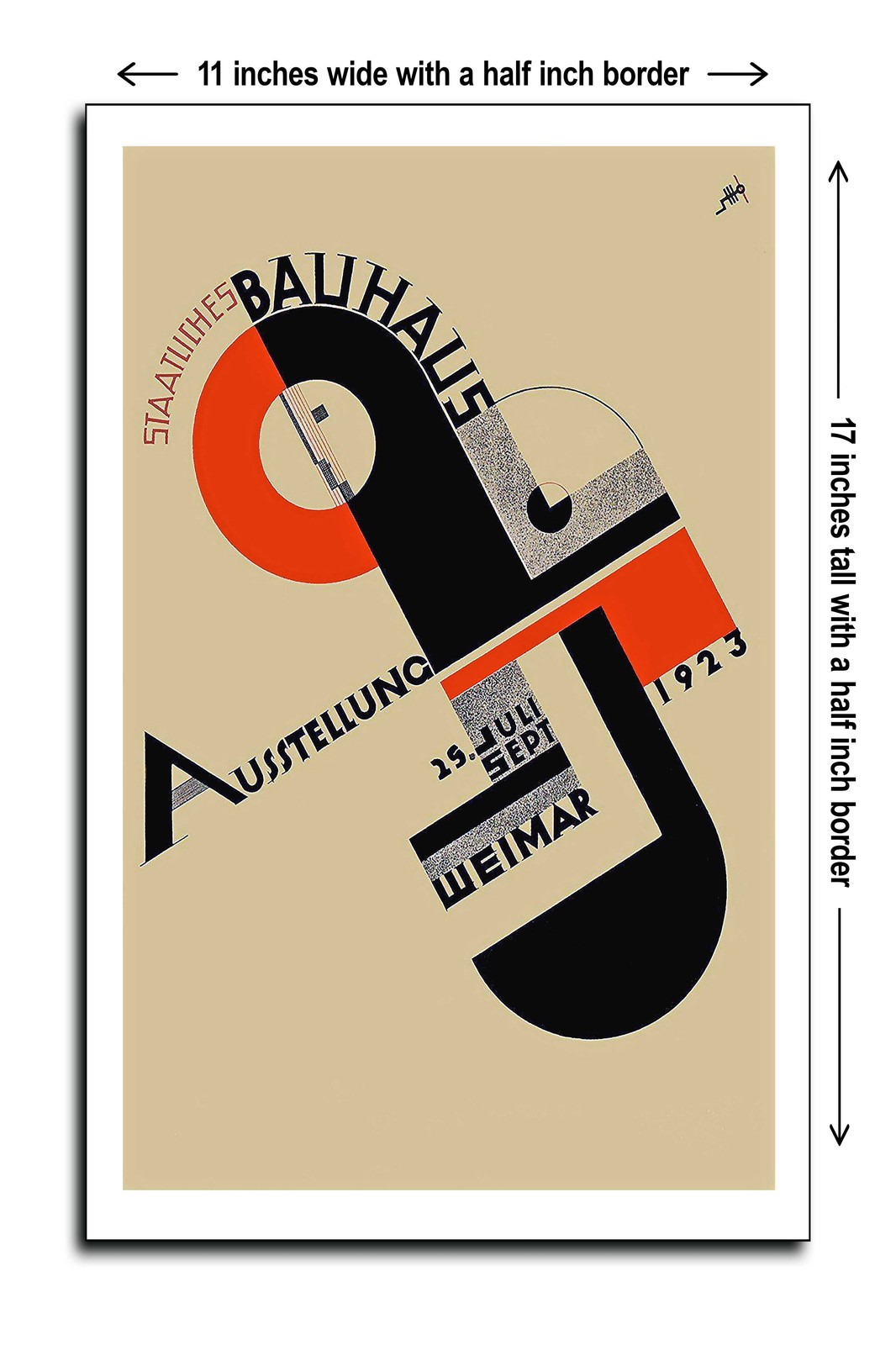 1923 State Bauhaus exhibition in Weimar – 11×17 Poster