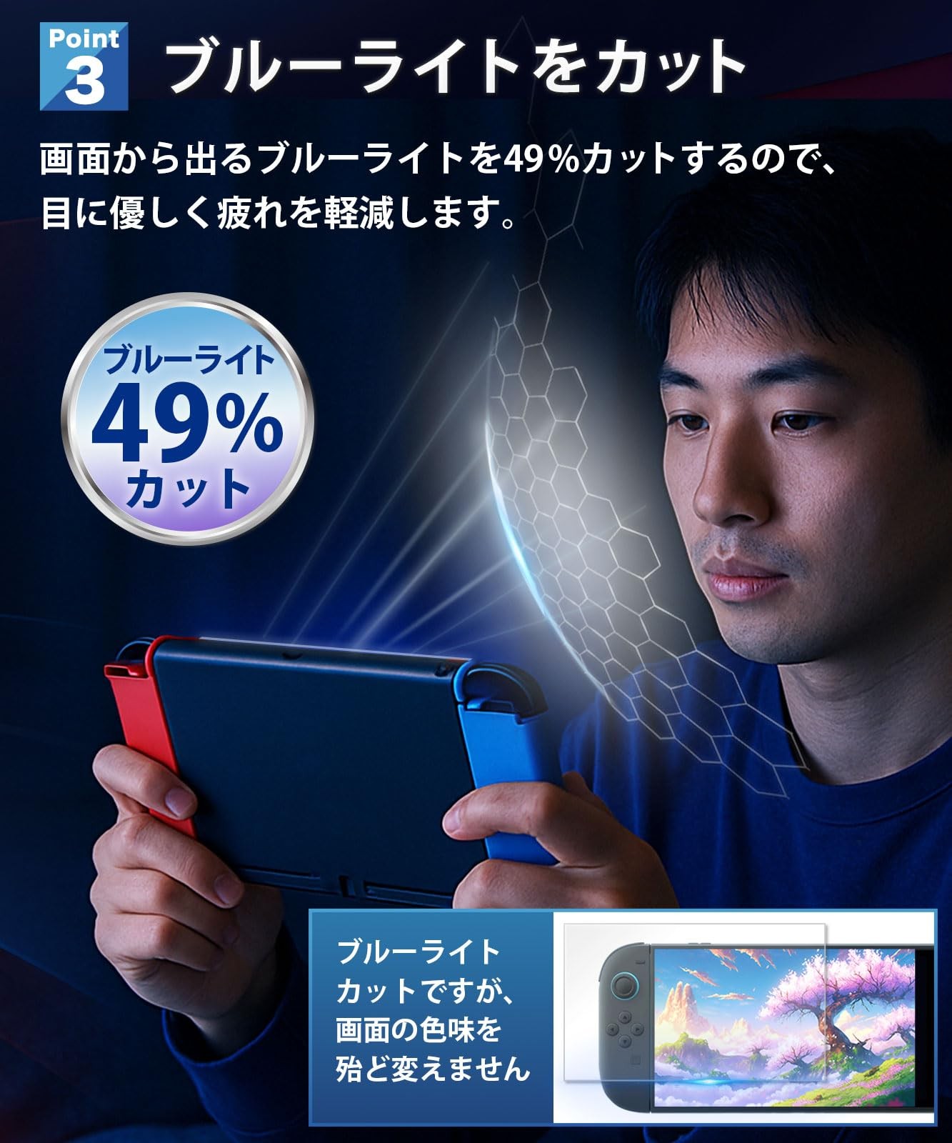 Lifeinnotech Screen Protector For Nintendo Switch 2 – Ar Film, Blue Light Cut, _