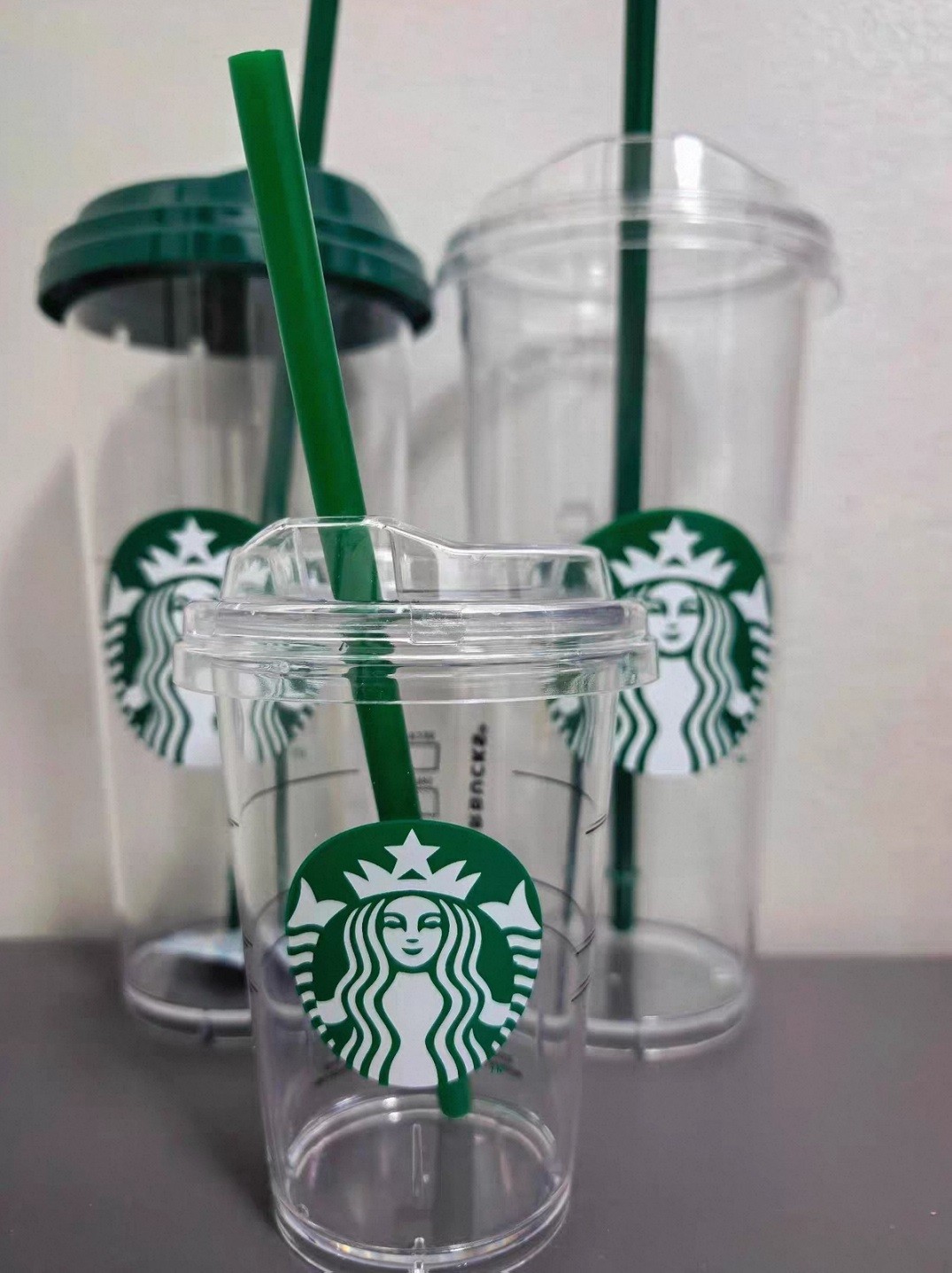 Starbucks Clear Reusable Cold Cup Tumbler with Lid & Straw, 3 Sizes Available