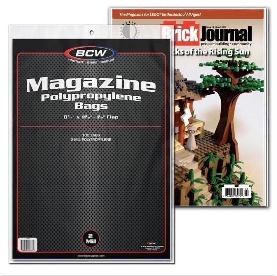 BCW Magazine Storage Bags (Pack of 100) Acid Free Archival Safe Protection