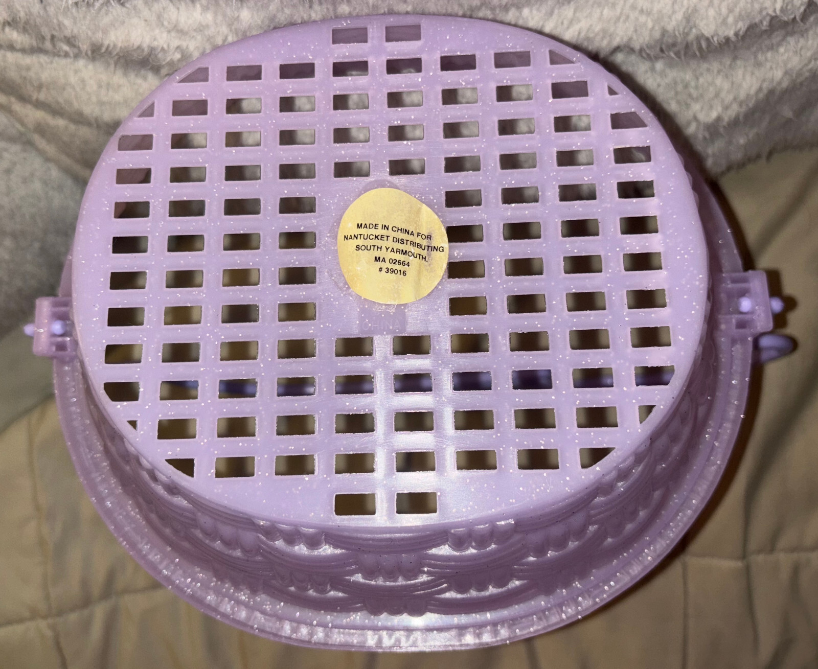 A Light Purple/Lavender Adorable Easter Bunny/Easter Rabbit Easter Basket!