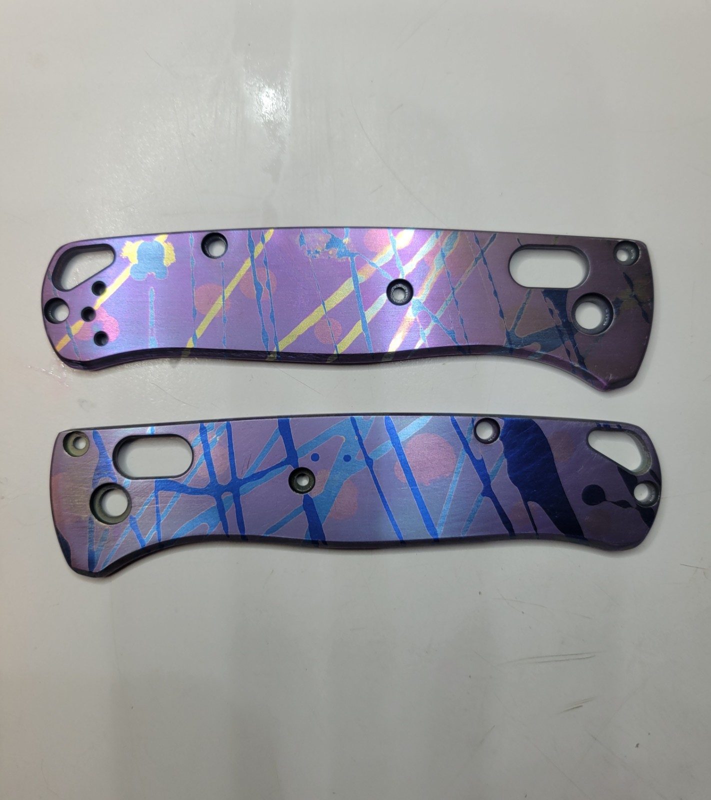 splash Anodized grade 6 Titanium benchmade 535 bugout scales