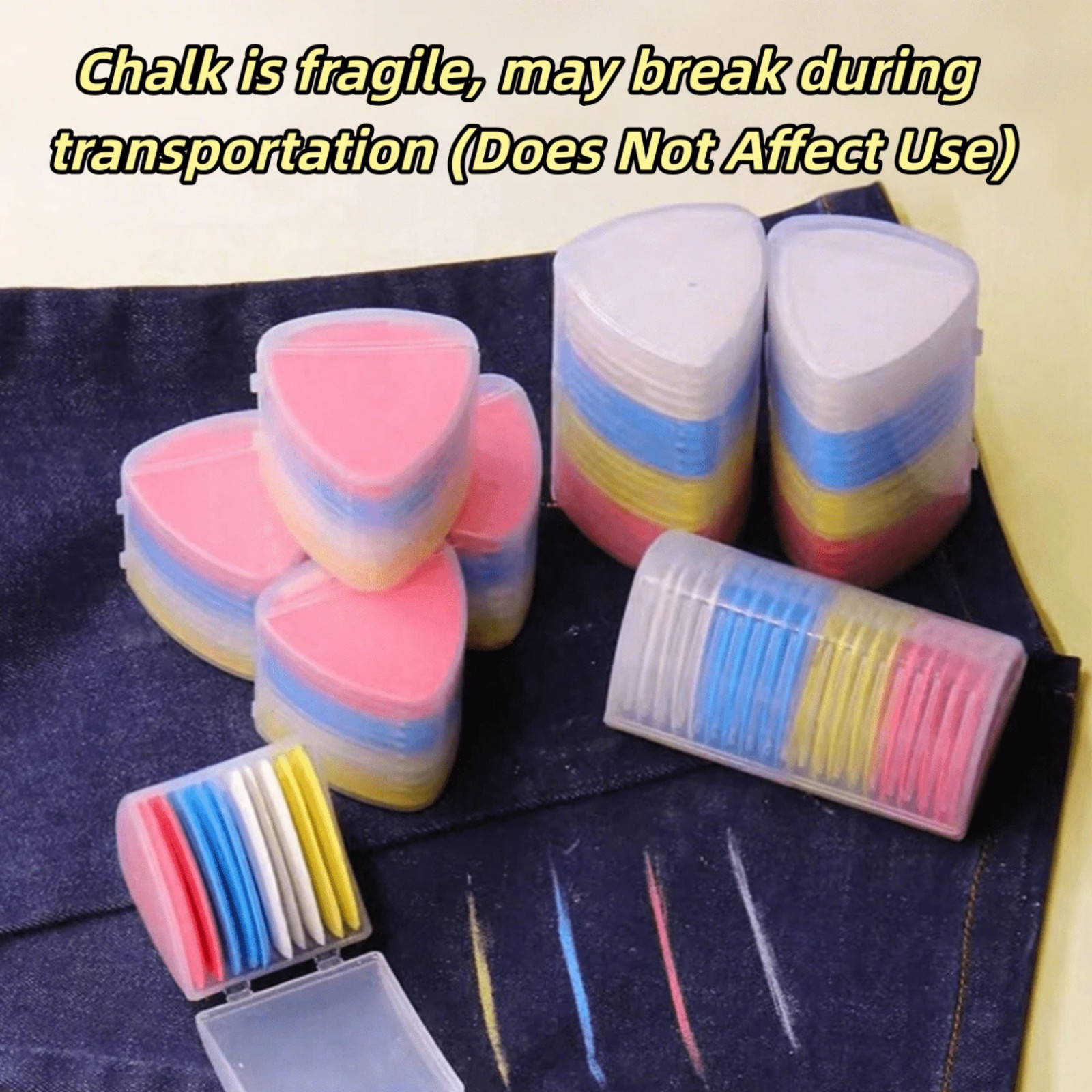 10pcs/Box Assorted Color Fabric Marking Chalk Sewing Clothing Marking Tool