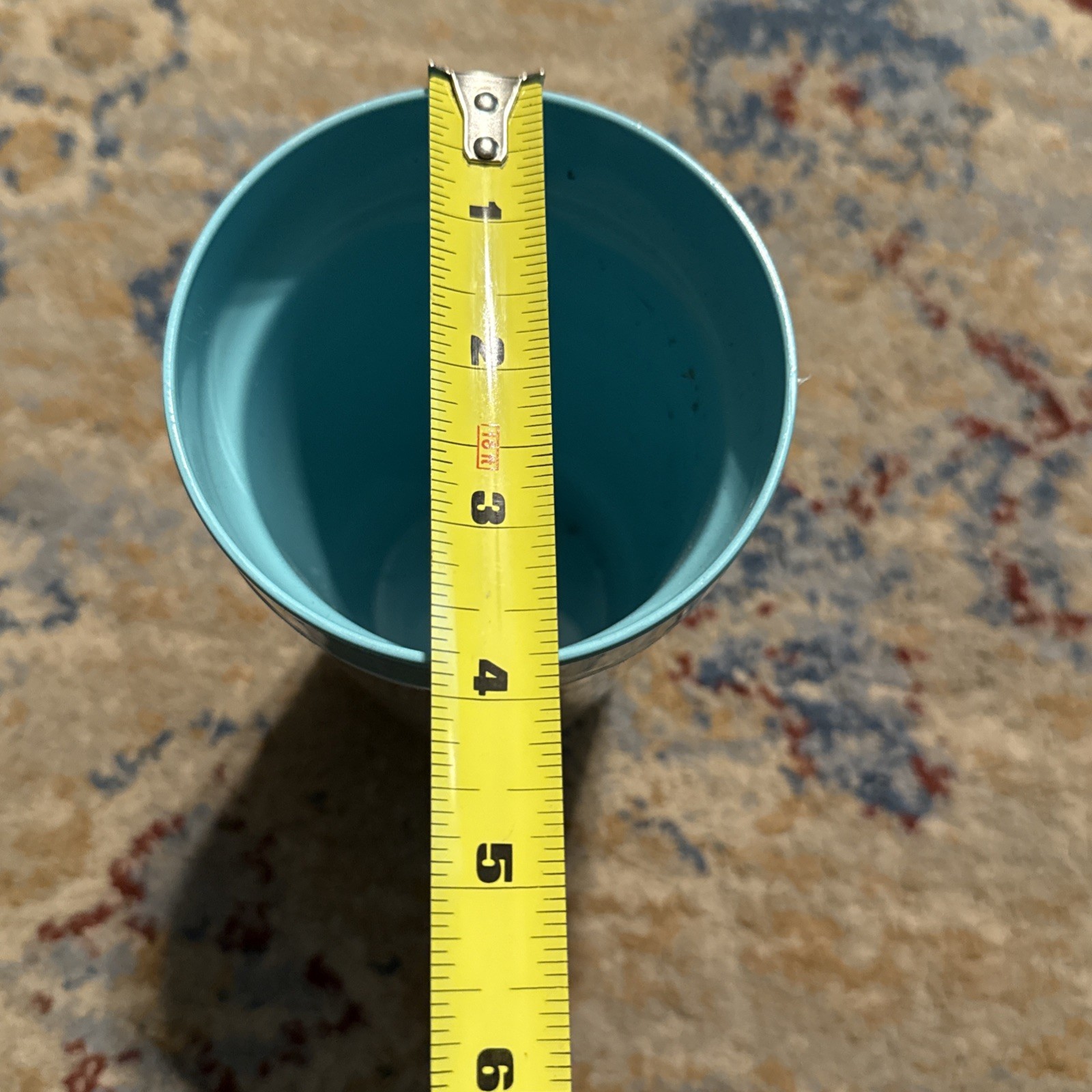 6 RaffiaWare Turquoise Thermal Tumblers/Glasses with Carrier Burlap 7″ Tall