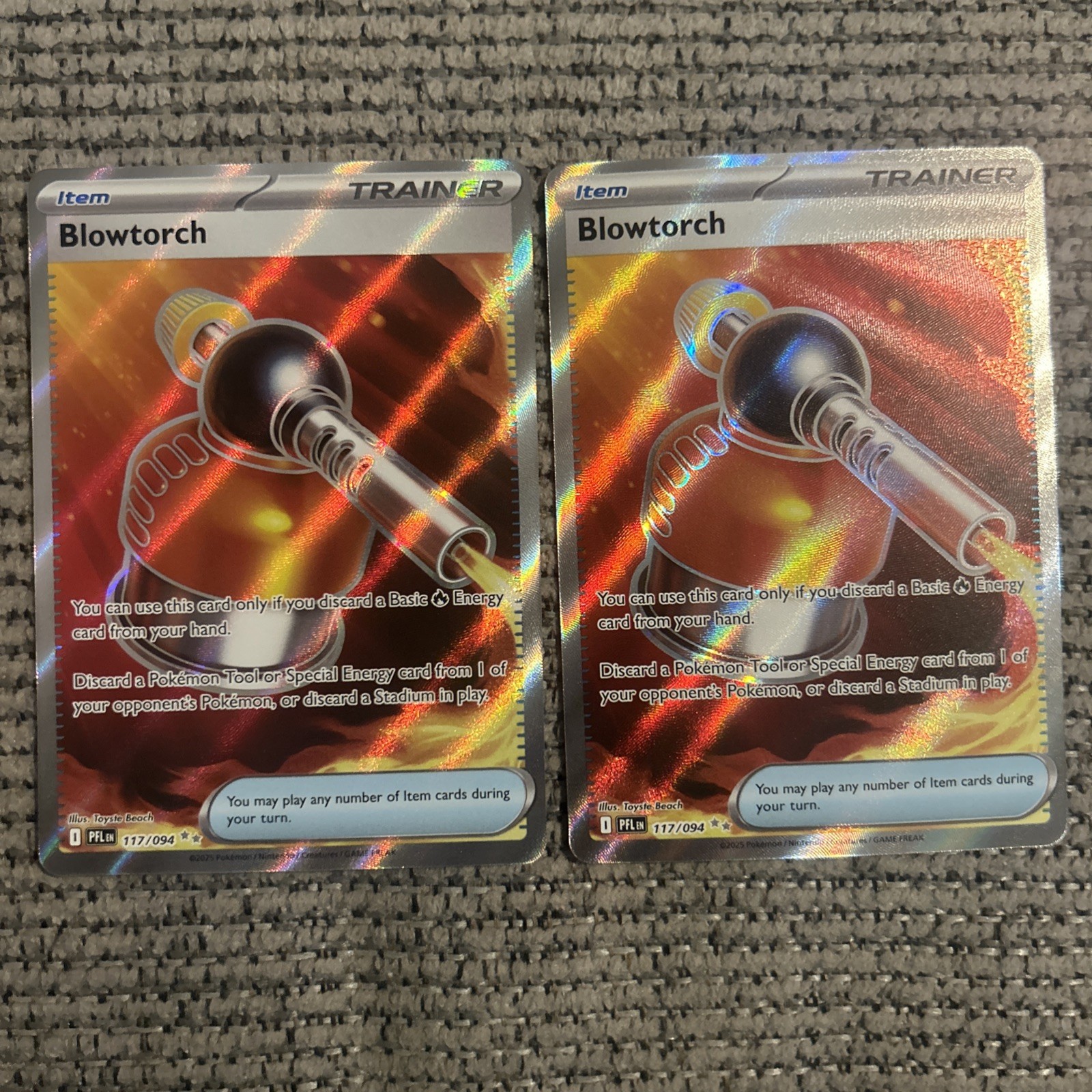 LOT OF 2 Blowtorch 117/094 – Phantasmal Flames – English – Ultra Rare Full Art