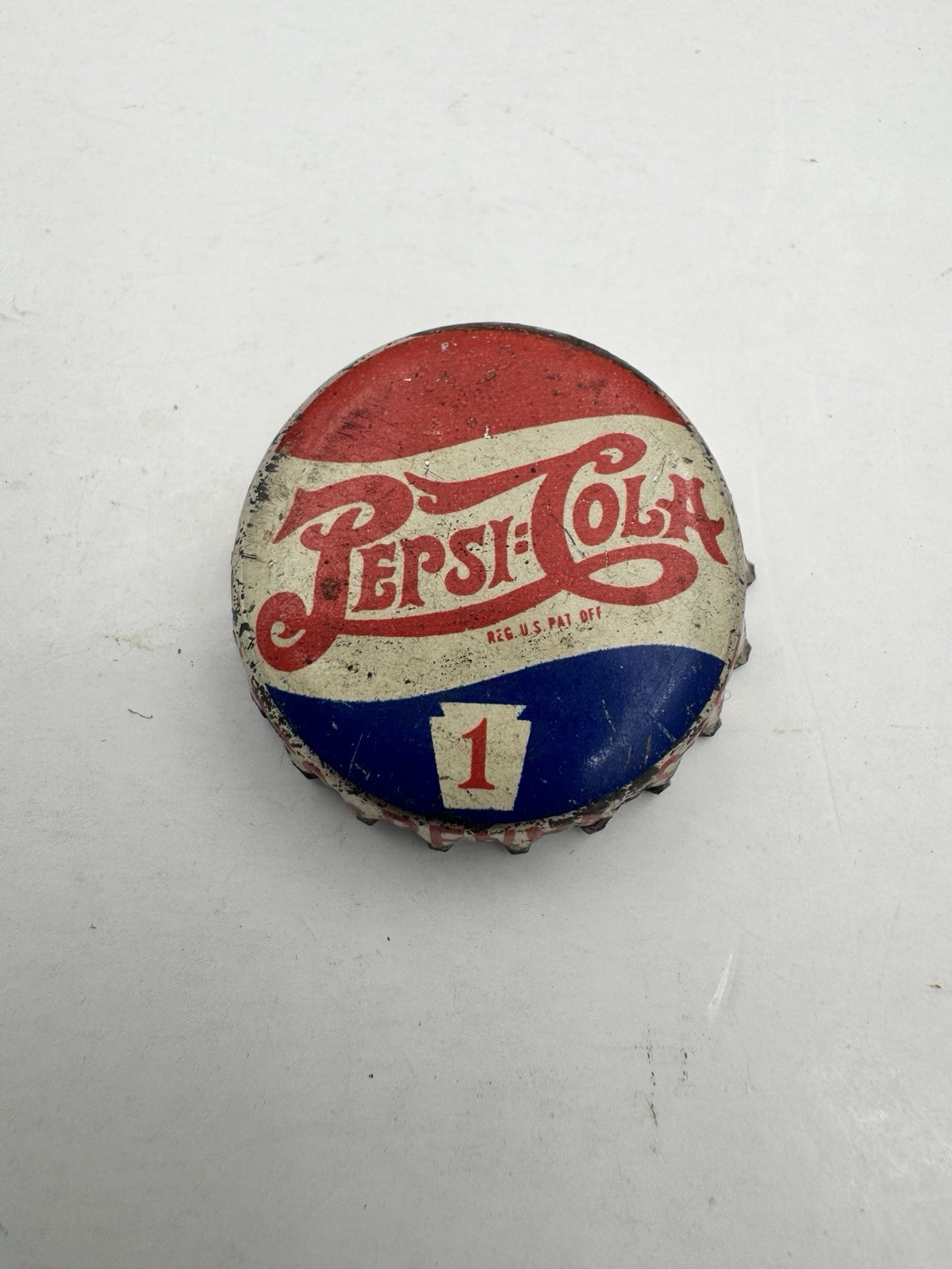 Vintage Pepsi Bottle Cap Double Dot With Keystone 1 SHIPS FREE IN THE USA