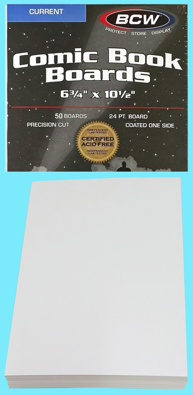 50 BCW Current Comic Book Resealable Bags and Backing Boards Clear Modern