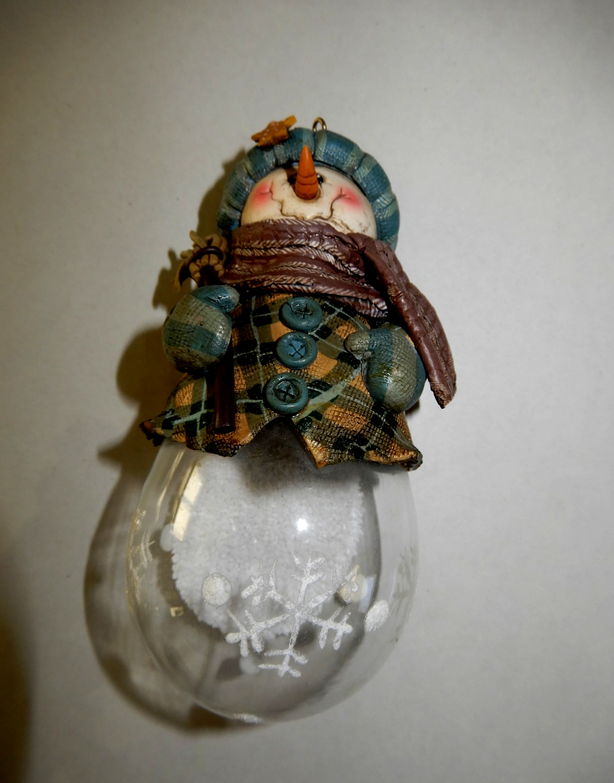 Crazy Mountain Snowman Ornament 6 Inches Tall