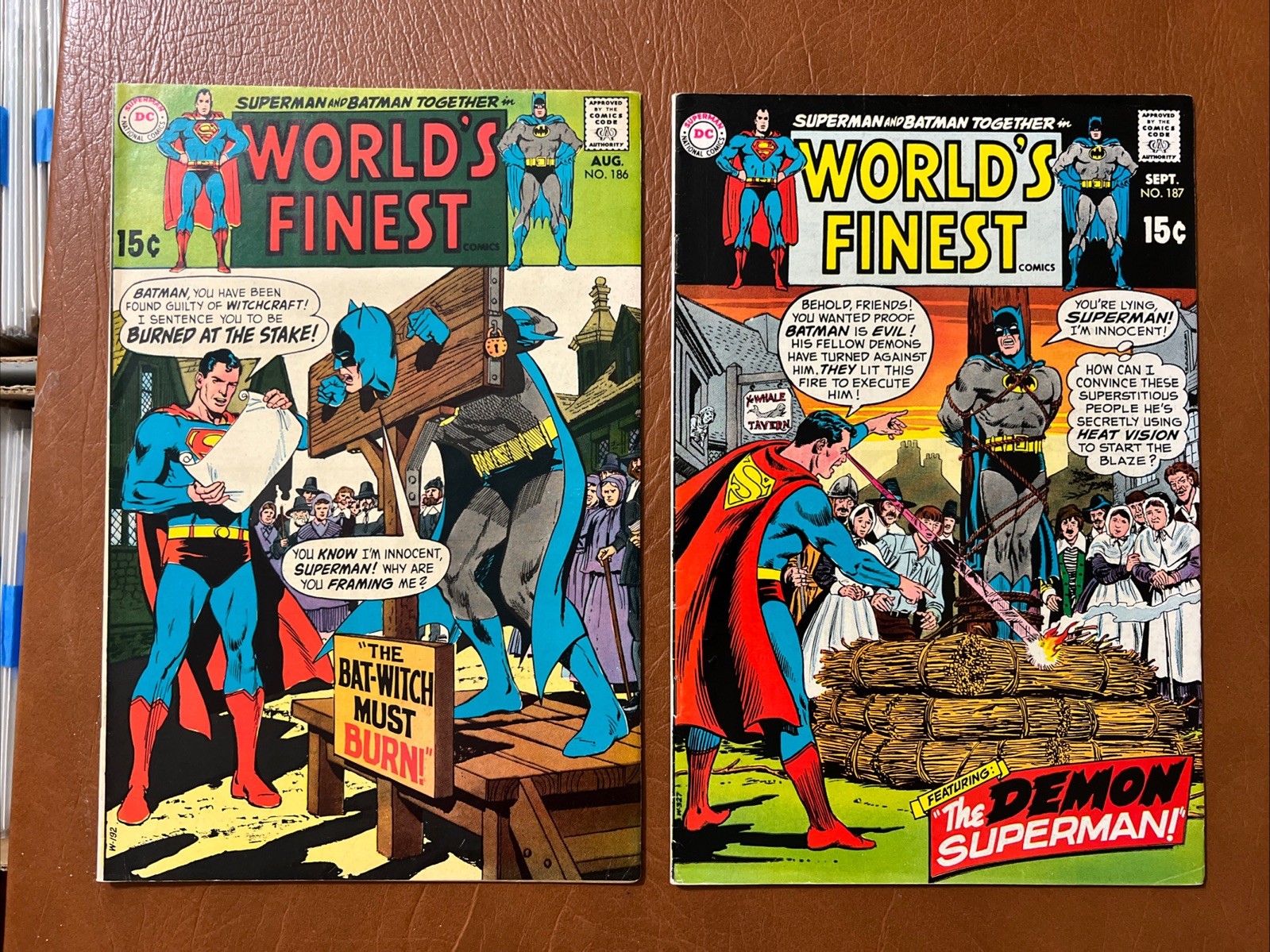 World’s Finest Comics Run 2: FN+ to VF+ #186-187 DC Comics 1969 $7 Ship