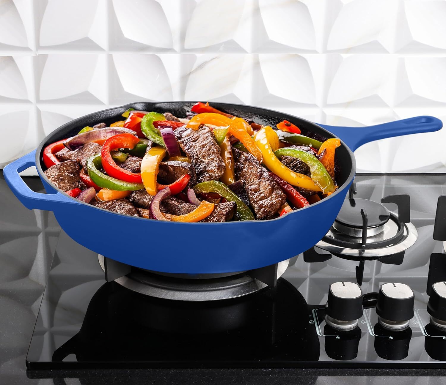 Pre-Seasoned Cast Iron Skillet With Lid Frying Pan Cast Iron Pans Utopia Kitchen