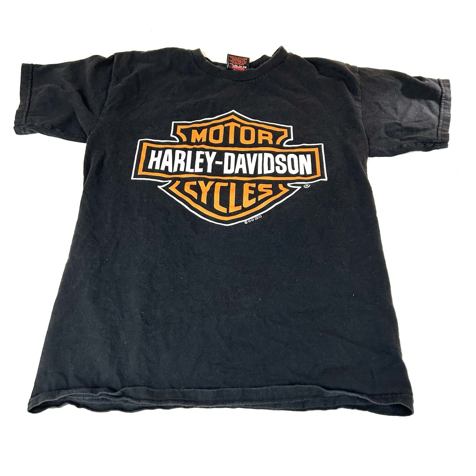 Harley Davidson Women’s Size Small Tshirt Mankato MN 2012 Black Orange #2827