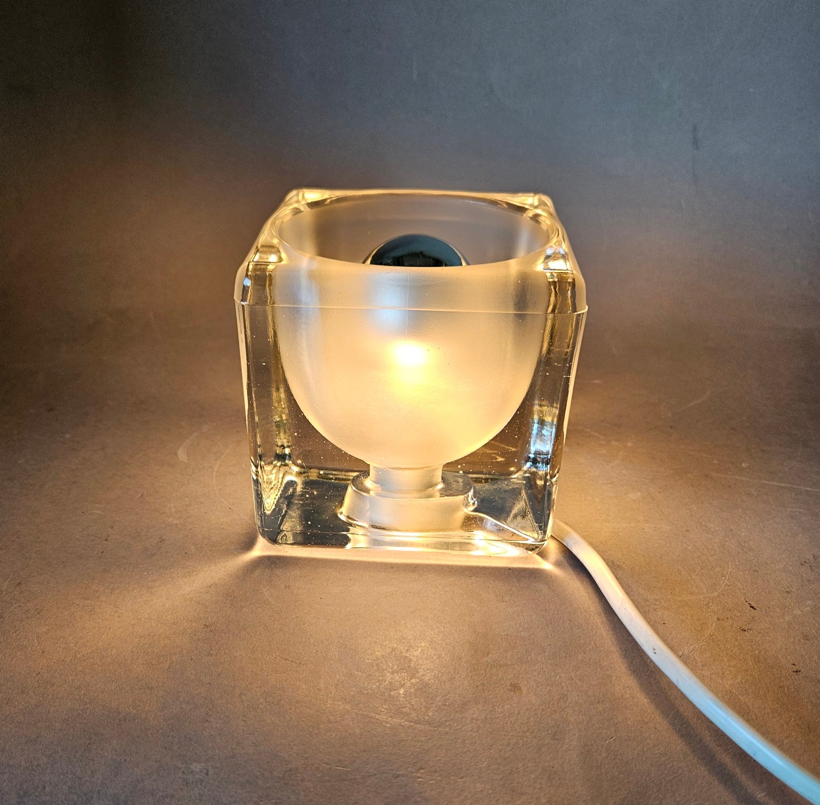 vintage Peill Putzler ice glass TA14 lamp ice cube glass light lamp 70s 80s