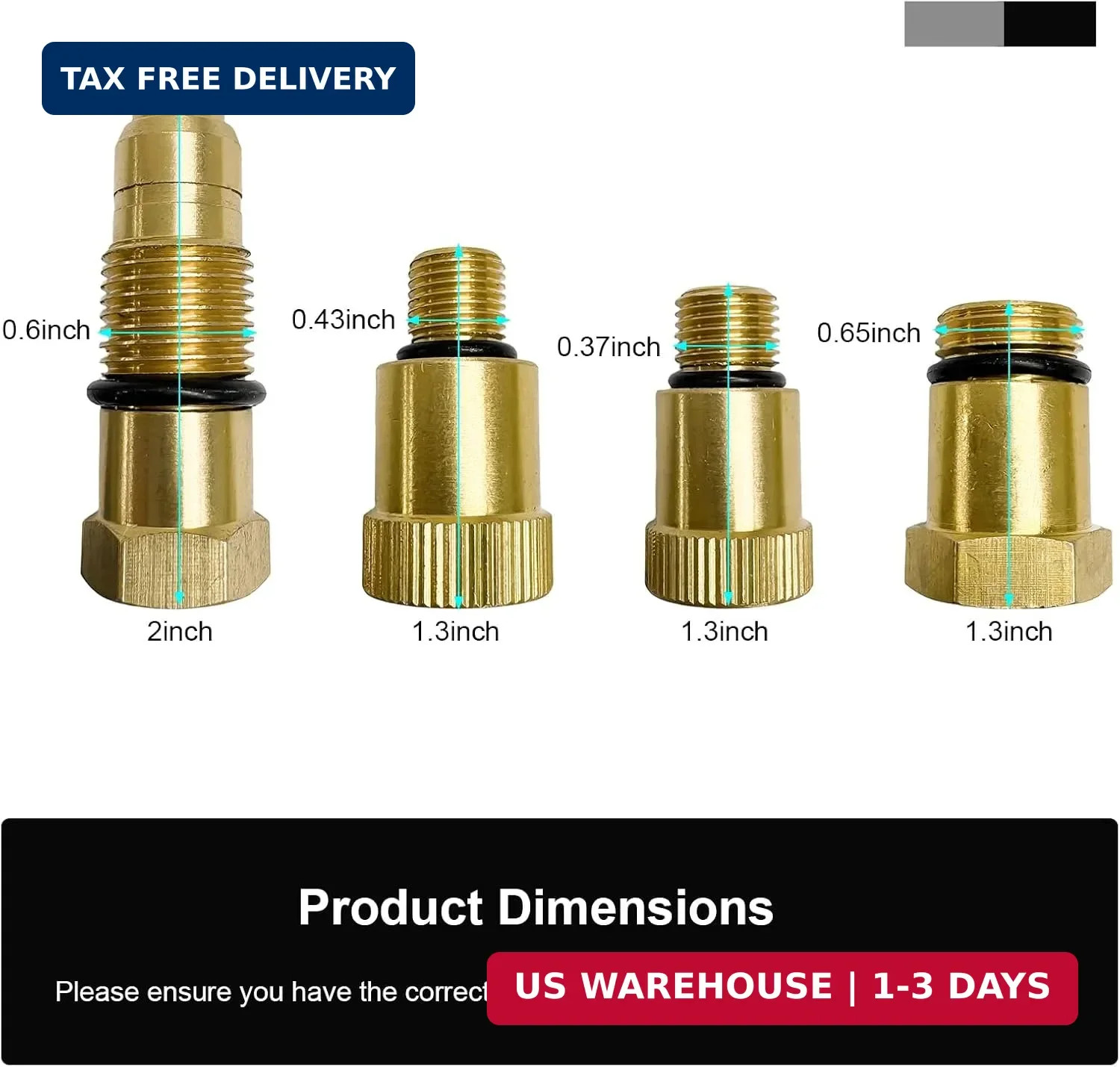 Share Compression Tester Spark Plug Adapters 4PCS Engine Diagnostic Tool Set