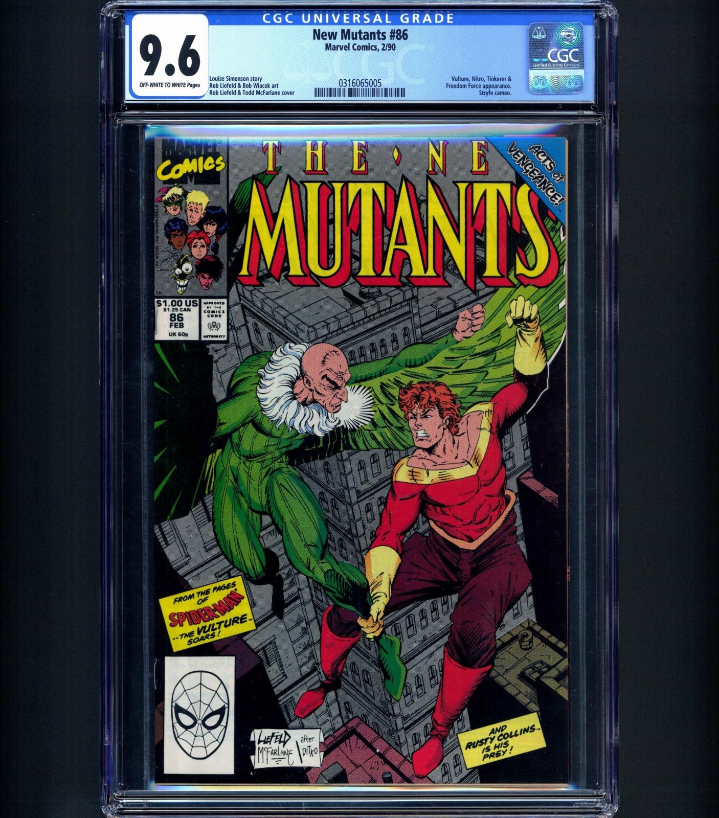 1ST CABLE STRYFE CAMEO APPEARANCE + MORE READ DESC New Mutants #86 CGC 9.6 KEY