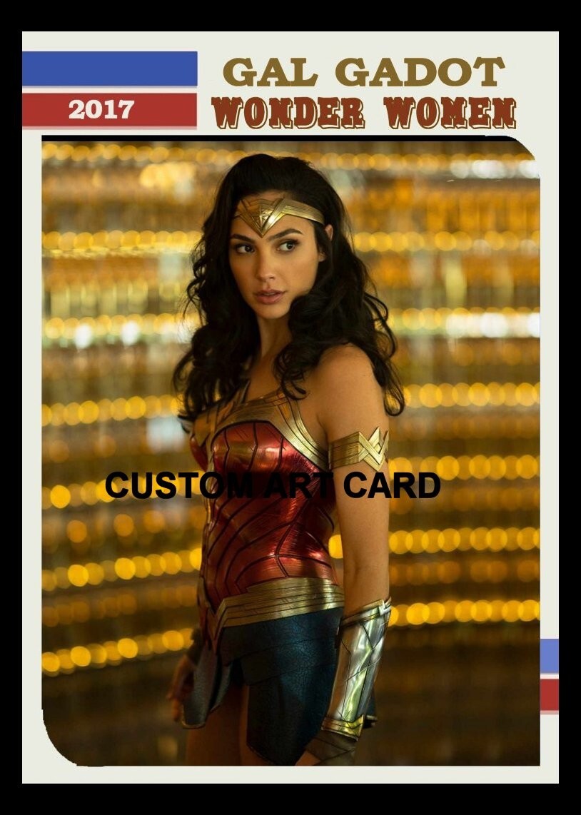 Gal Gadot Wonder Women Custom ACEO Art Novelty Card blank back