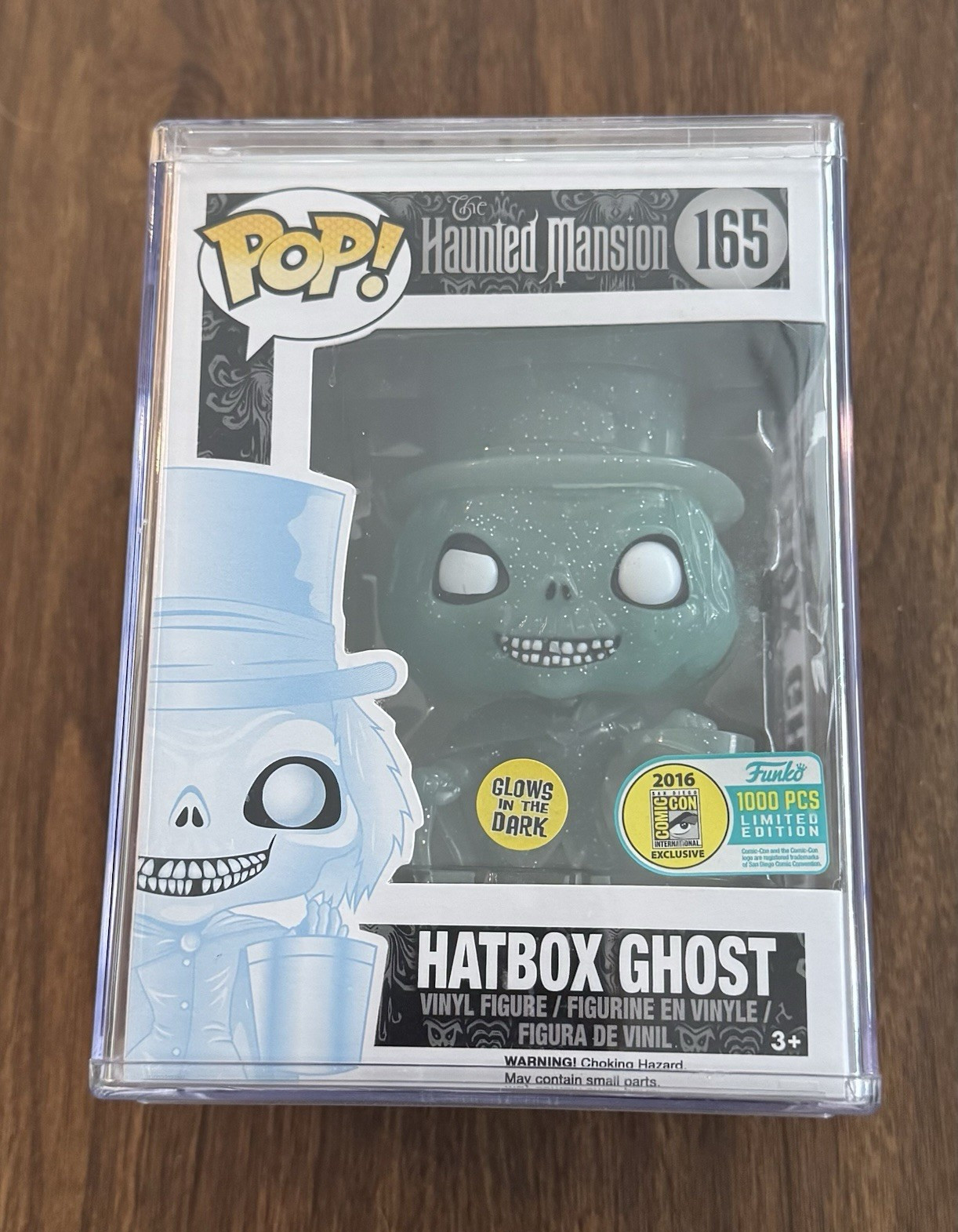 Funko Pop! Hatbox Ghost #165 Haunted Mansion SDCC 2016 Glow LE 1000