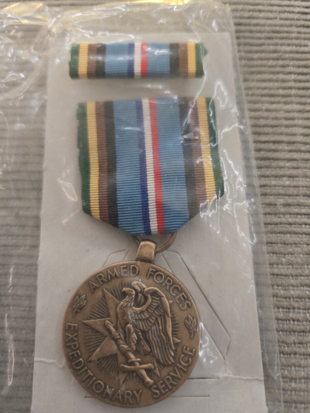 US Armed Forces Expeditionary Service Medal with ribbon bar American military