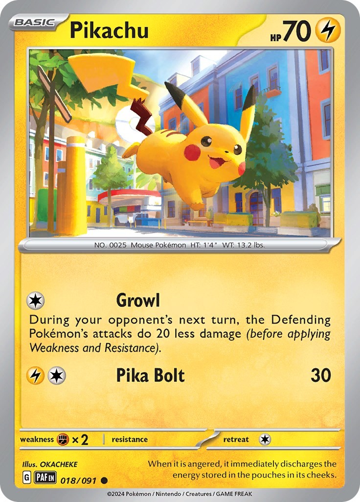 Pokemon Pikachu 018/091 SV: Paldean Fates