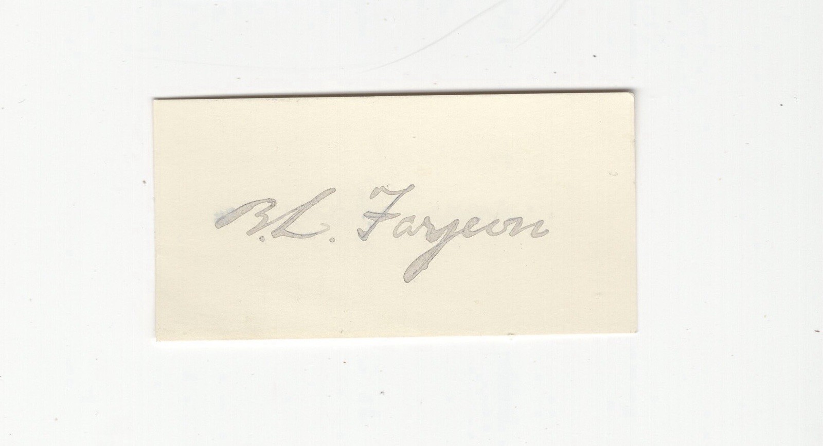 ORIGINAL AUTHOR- BENJAMIN L FARJEON CLIPPED SIGNATURE (SWEENY TODD)