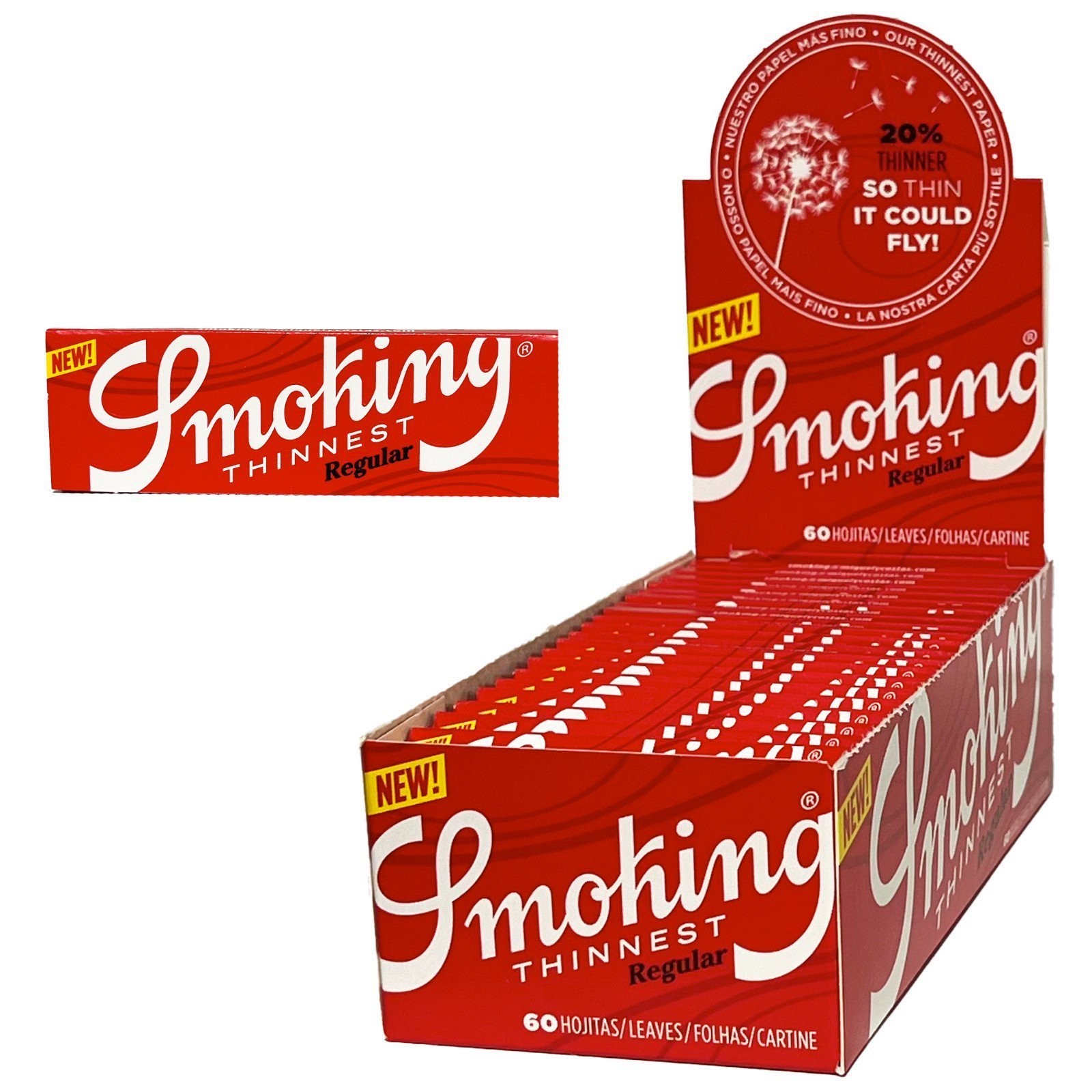 Smoking Brand Thinnest Regular Single Wide (69mm) – Box of 50 Booklets