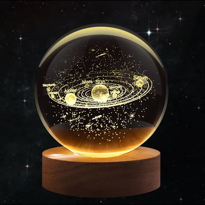 New Mini Solar Galaxy Crystal Ball Lamp