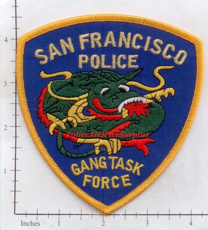 California – San Francisco CA Police Gang Task Force Dept Patch