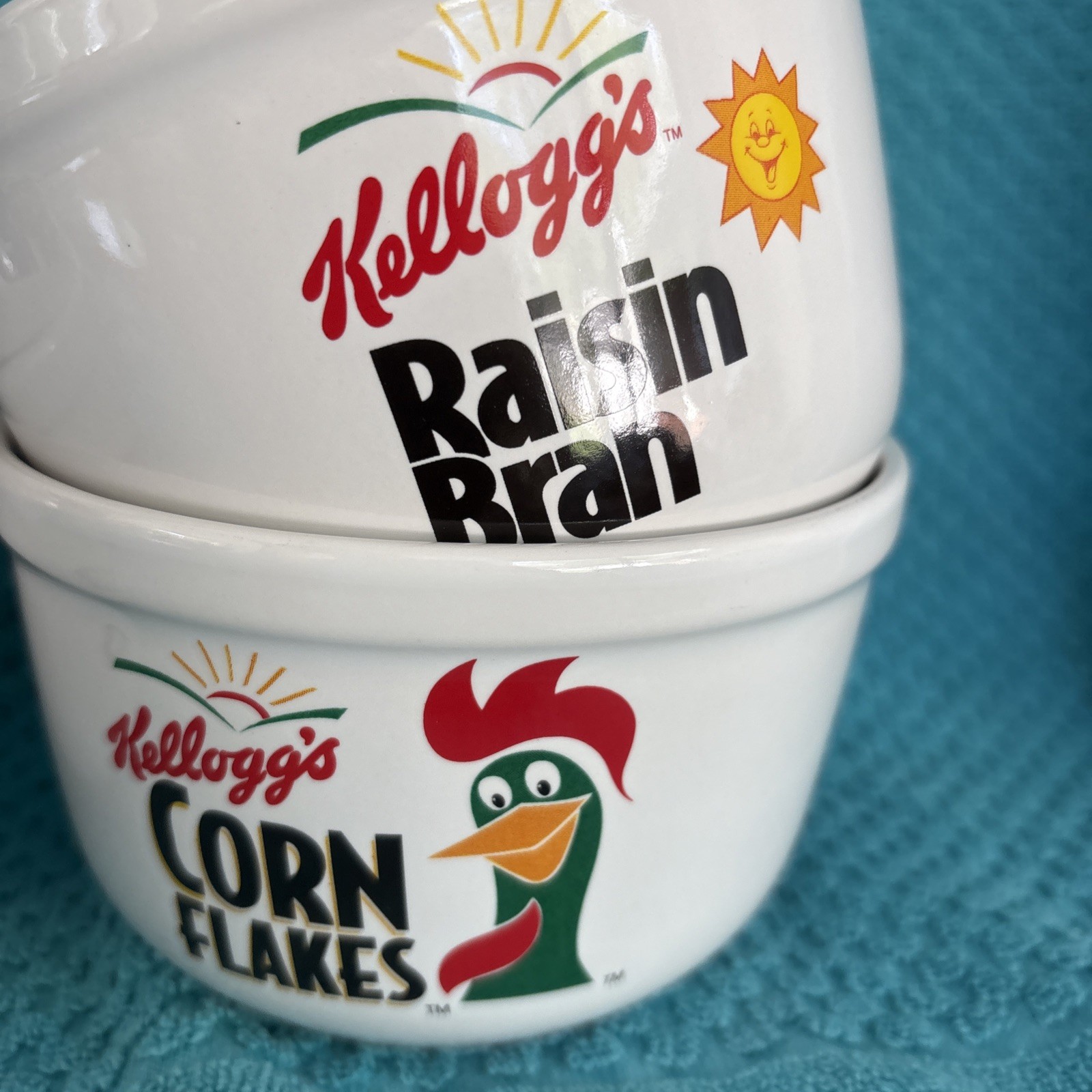 1999 Kellogg’s Cereal Bowl Set Of 4 Ceramic Cereal Bowls