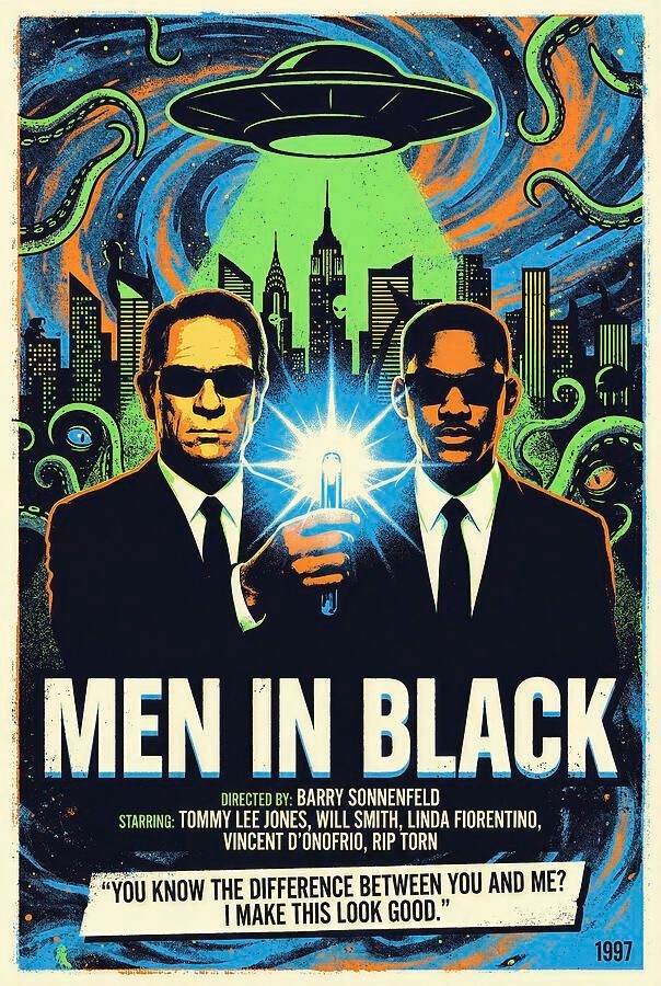 Men In Black Will Smith Minimal Movie Poster Repro Print Poster 13×19