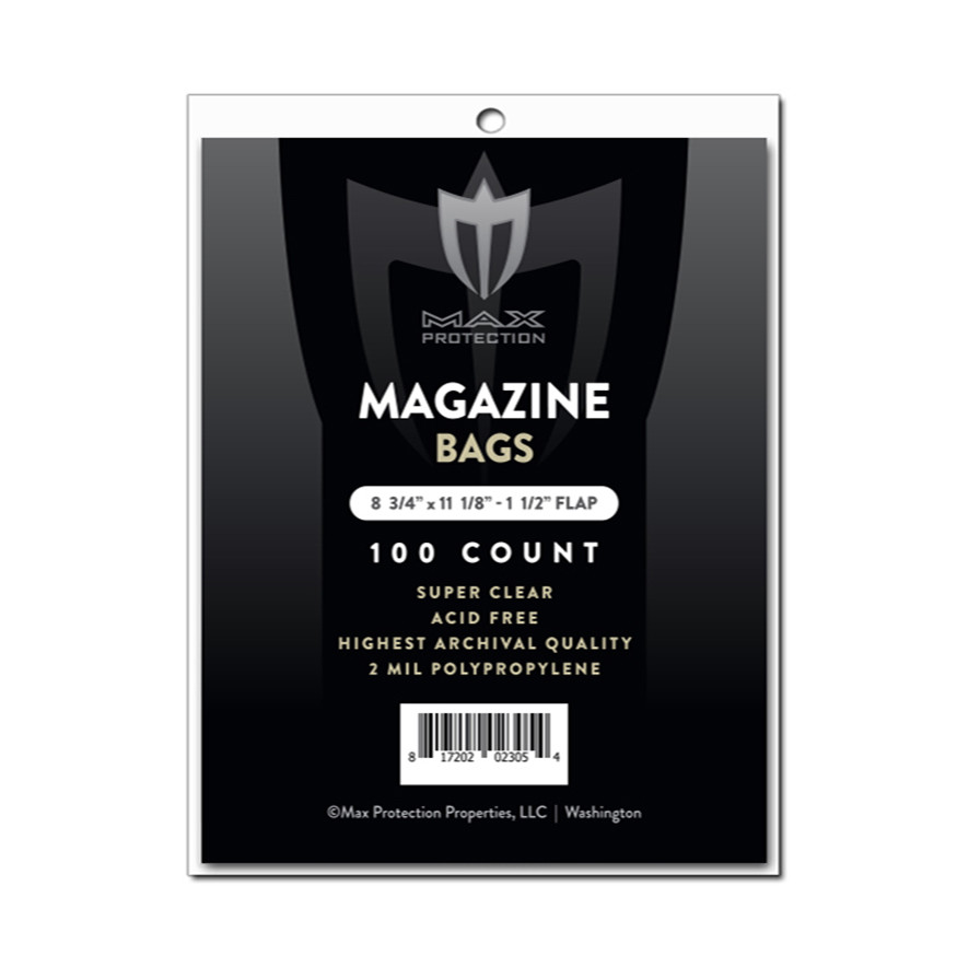 200 Max Pro Ultra Premium Magazine Bags – 8-3/4 x 11-1/8 – Acid Free Archivals