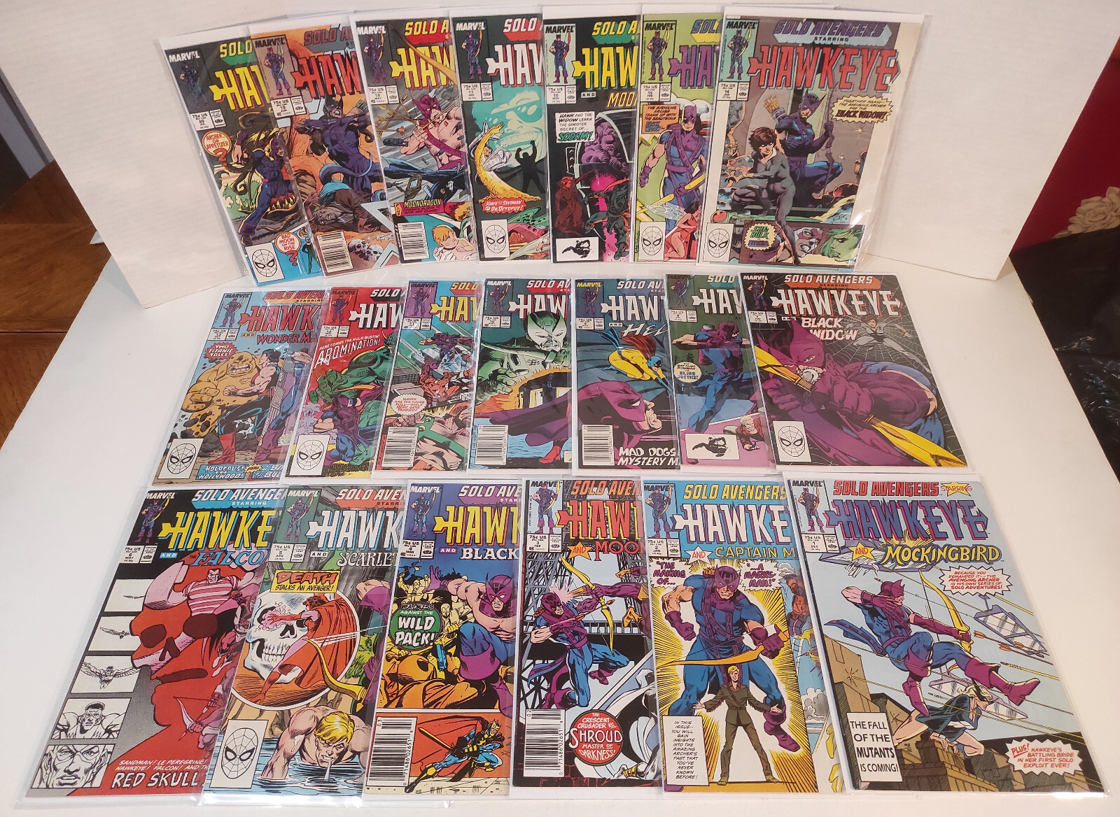 Solo Avengers #1-20 Marvel Comics 1987 Hawkeye lot set complete all 20 issues