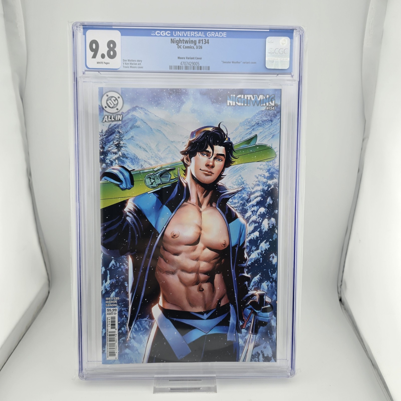 Nightwing #134 CGC 9.8 Cover E Travis Moore Sweater Weather Variant 2025