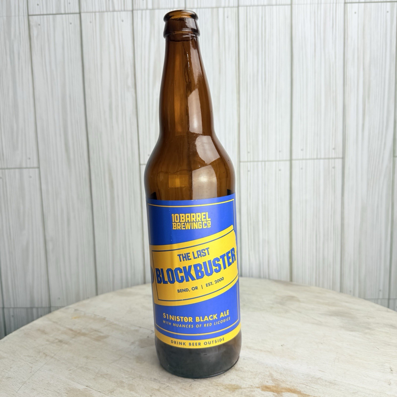 VTG The Last Blockbuster Collectors Bottle Empty From Bend Oregon 10 Barrel Brew