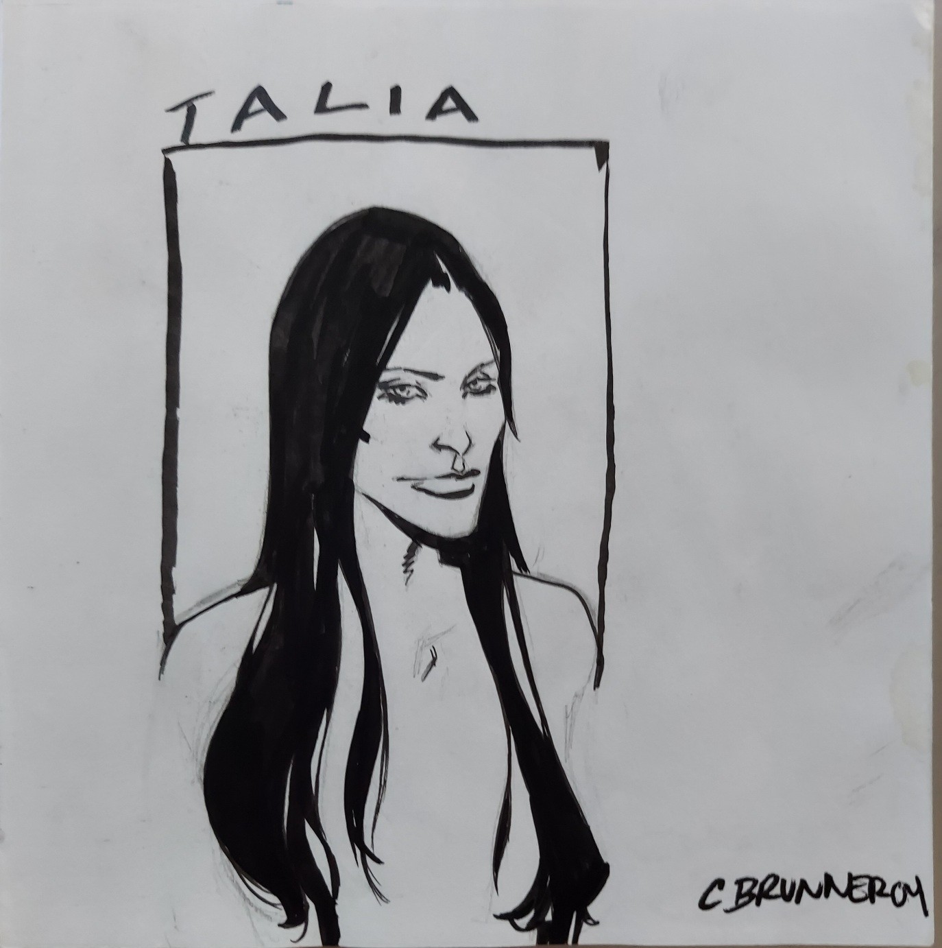 SKETCH CHRIS BRUNNER batman TALIA ras al ghul villian Original Art Ink 2004