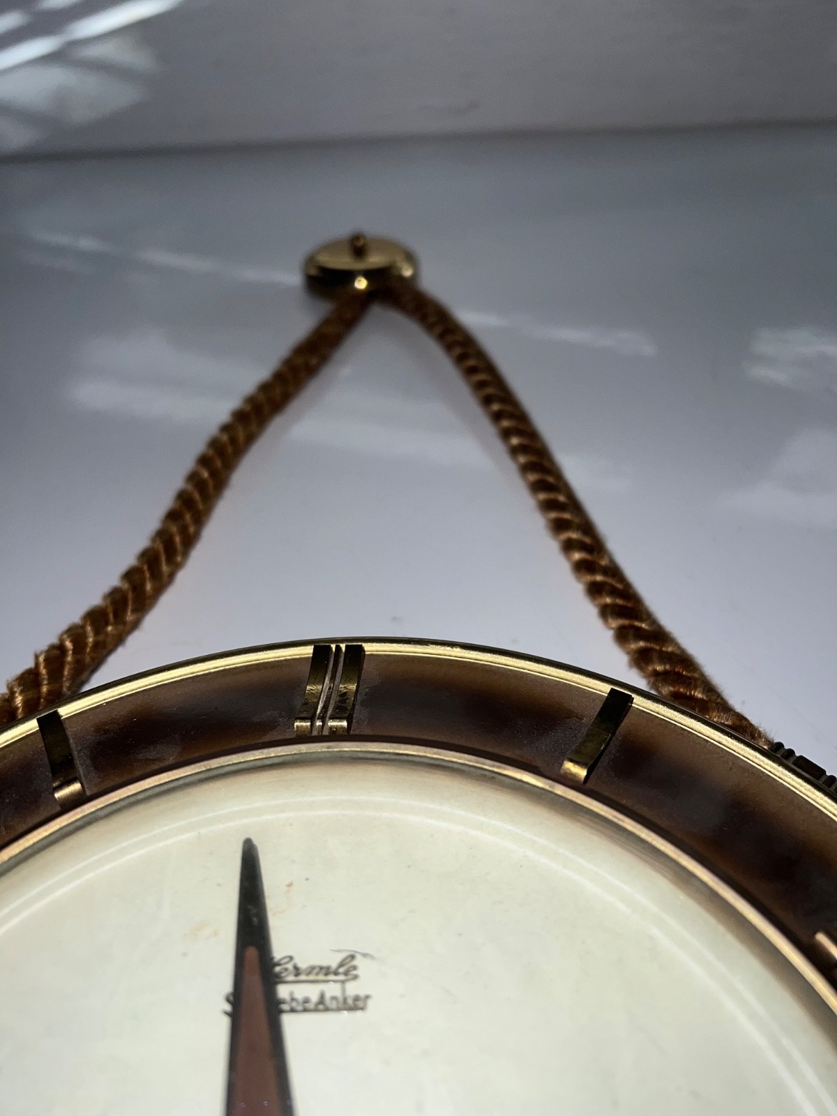 VINTAGE HERMLE SCHWEBE ANKER MECHANICAL WALL CLOCK WITH KEY WORKS