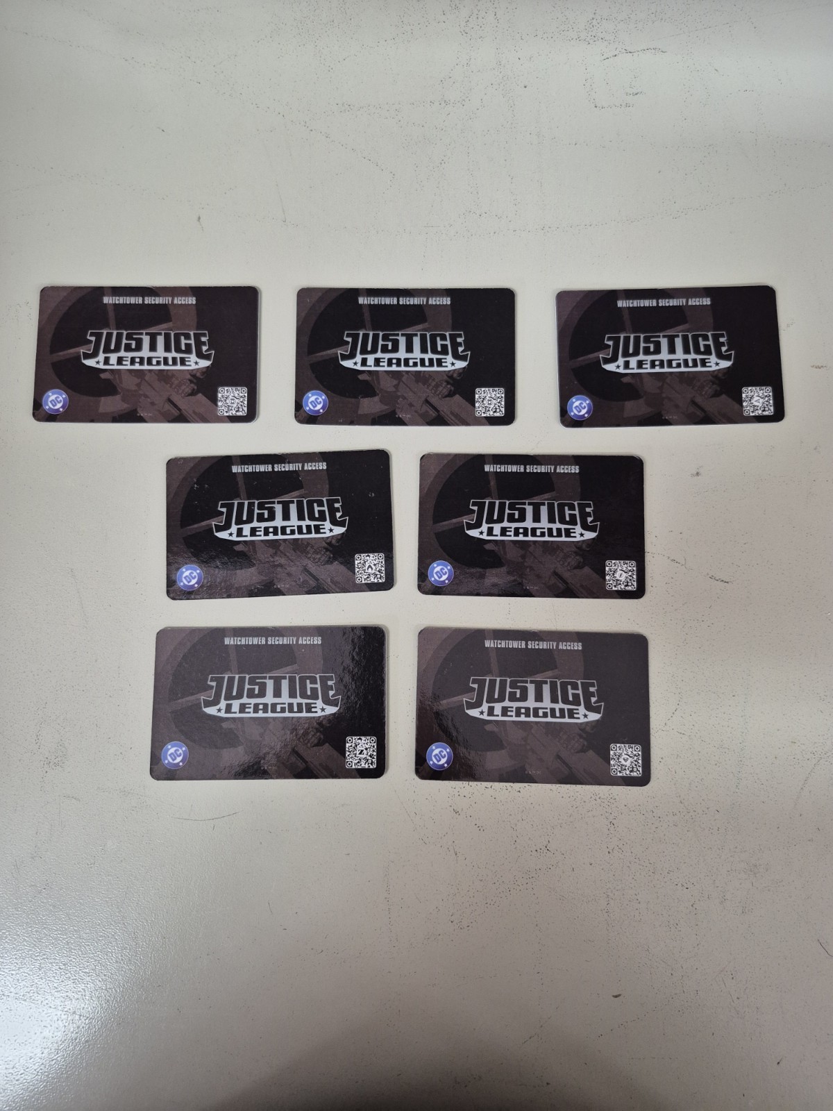 Justice League Watchtower Security Access ID Card Set of 7 Green Flash More 2025