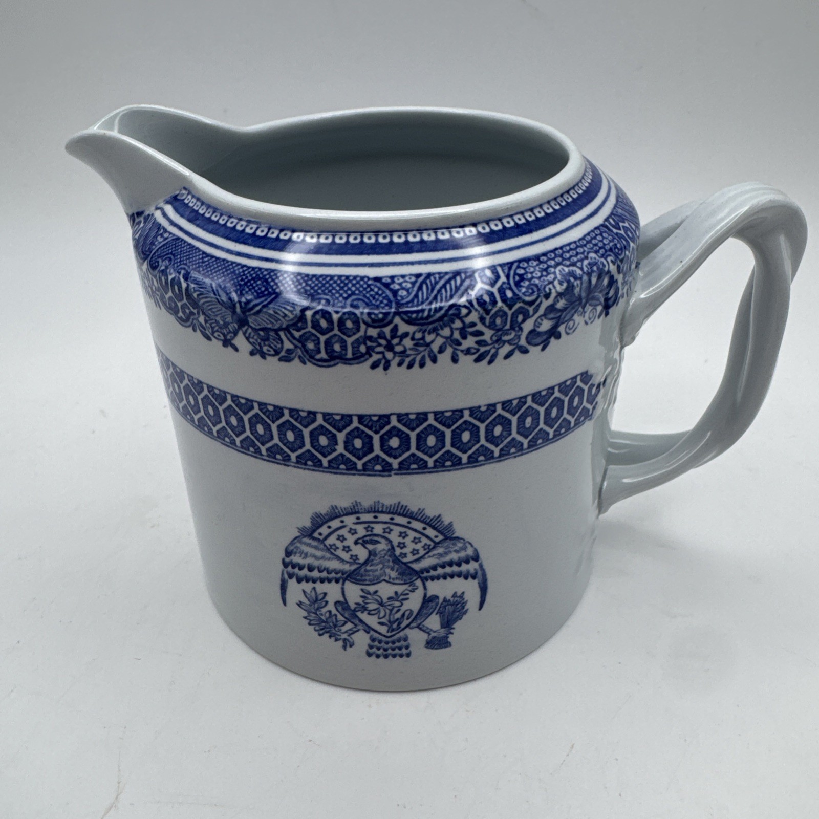 Copeland Spode Heritage Blue Creamer Eagle Milk Jug Coffee Tea Vtg Americana 4″
