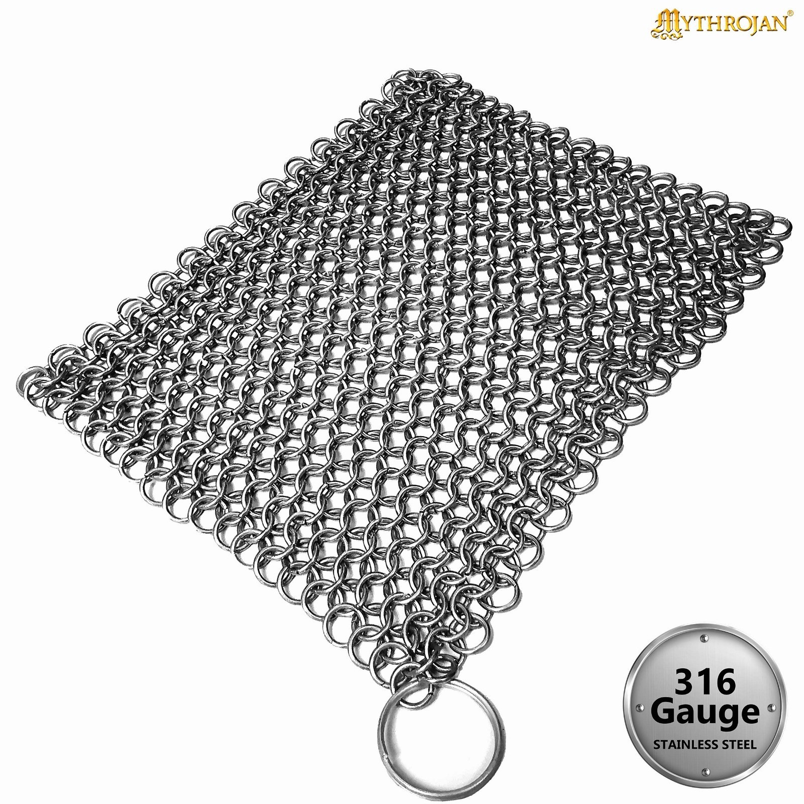 Cast Iron Scrubber 316 L Stainless Steel Skillet Cleaner (15 X 15cm)