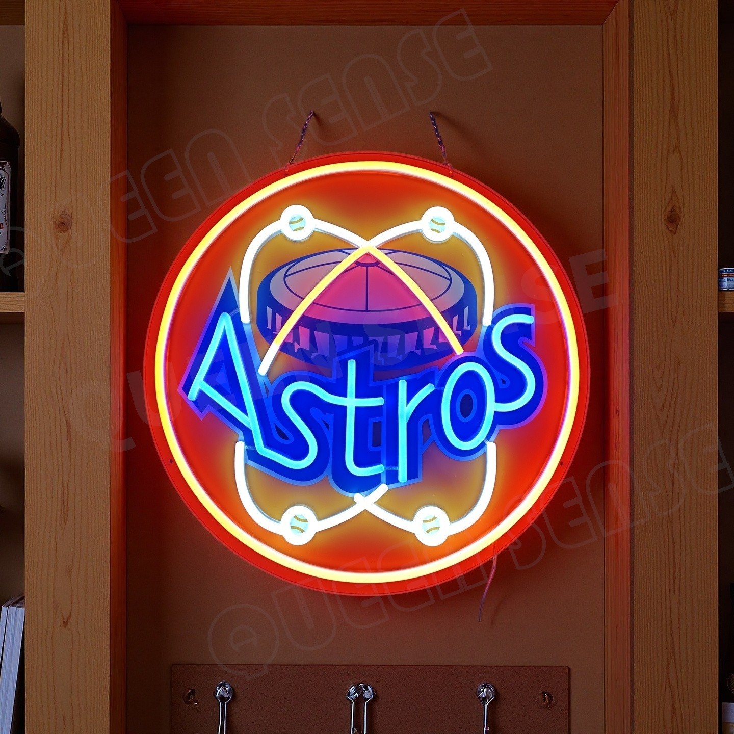 Houston Astros LED Neon Sign With Dimmer USB Powered Adjustable Light