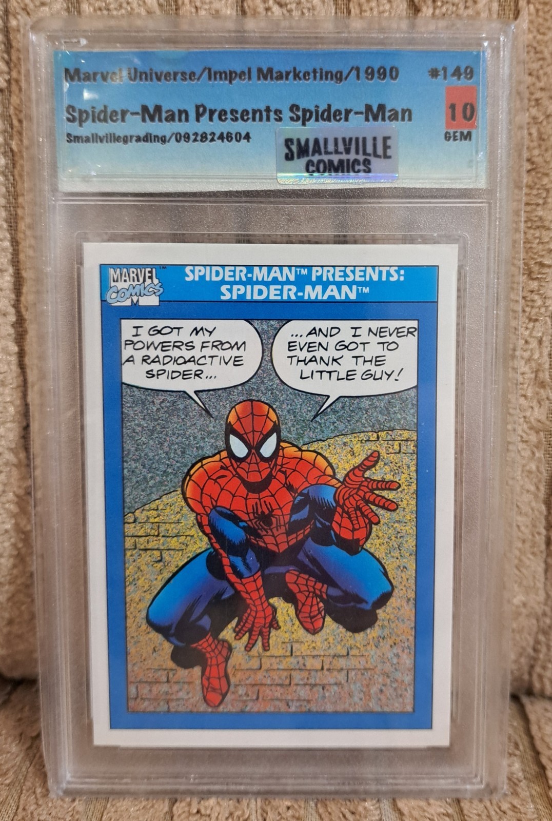 1990 Marvel Universe Impel Spider-Man Presents #149 SVC Gem Mint 10