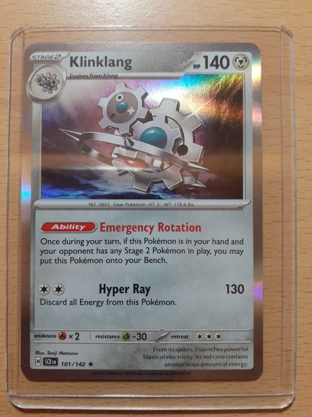 Klinklang – 101/142 – Holo Rare – Stellar Crown – Pokémon TCG