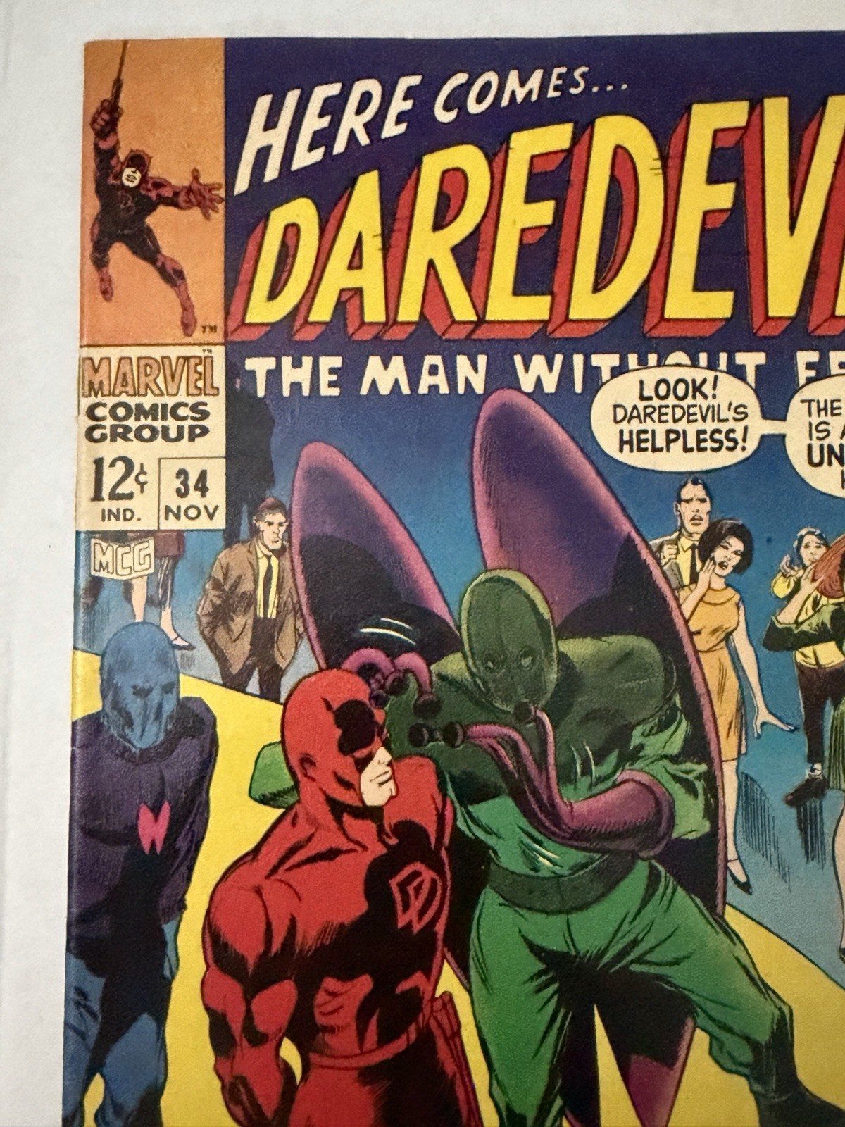 Daredevil #34 Marvel Comics Group (1967) Stan Lee “To Squash a Beetle!”